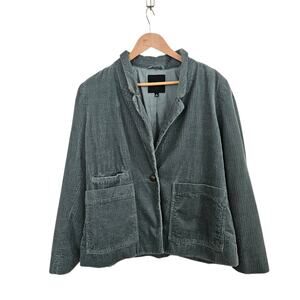 MADEWELL Corduroy Crop Dorset Blazer in Faded Shale Size XL